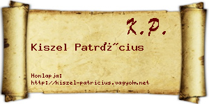 Kiszel Patrícius névjegykártya